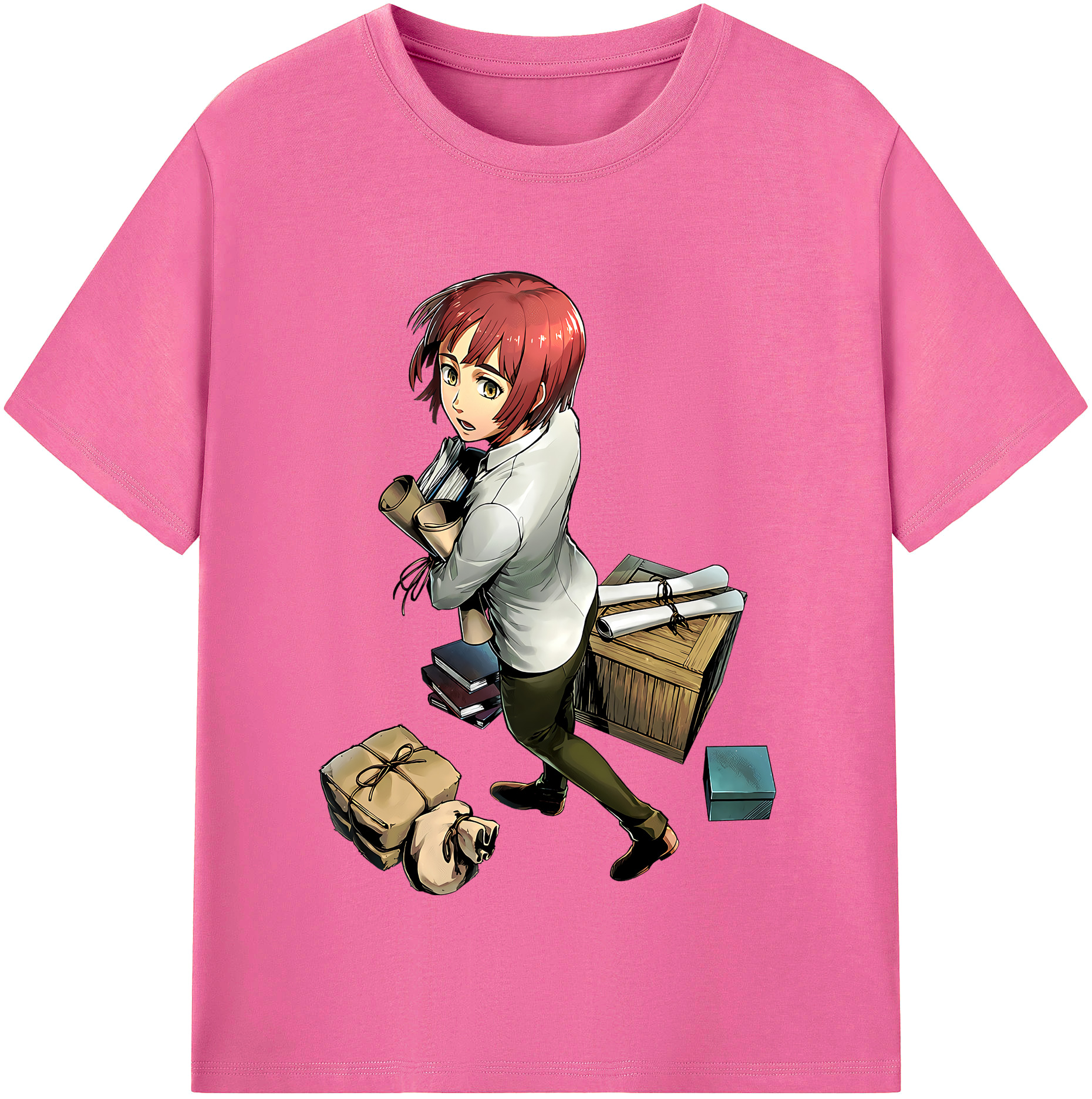 （画像用） 進撃の巨人 Attack on Titan レディースカジュアルプリントTシャツ（綿100％）